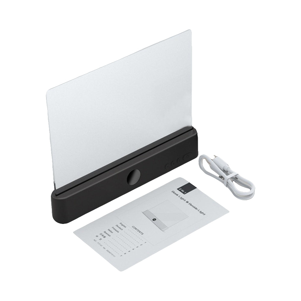 Transparent LED Flat Book Light with Timer for Reading