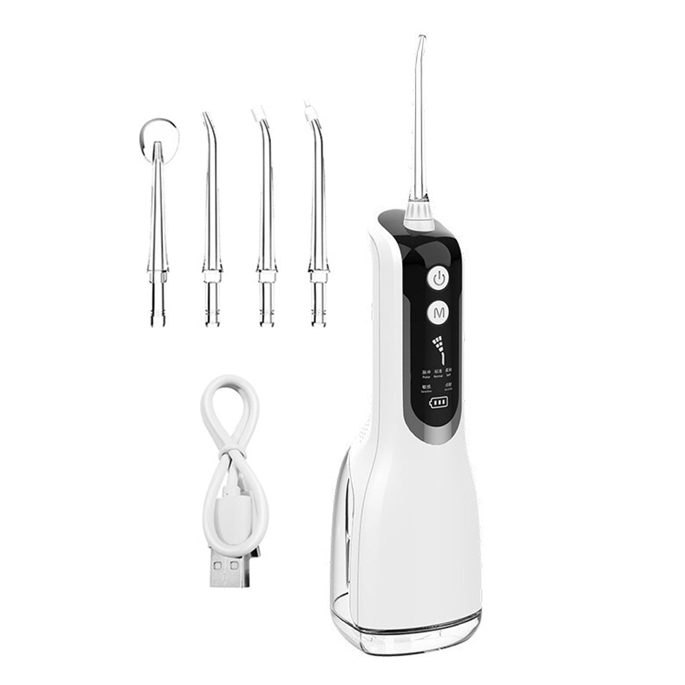 Cordless Water Flosser Teeth Cleaner 300ML Dental Flosser with 4 Jet Tips
