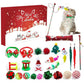24PCS Cat Christmas Advent Calendar Xmas Gift For Kitten Interactive Toys
