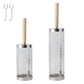 2 Pack Rolling Grill Basket with Wooden Handle Stainless Steel BBQ Accessory