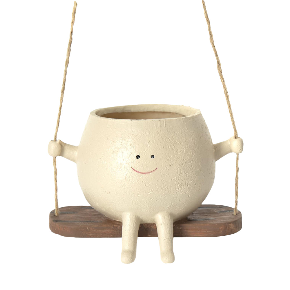 Swing Face Planter Pot Hanging Resin Head Succulent Creative Flower Pot