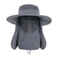Outdoor Sun Protection Fishing Cap Wide Brim Hat With Neck Flap And Face Cover