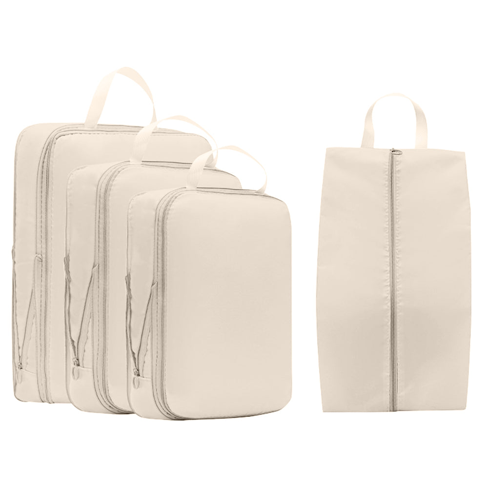 4Pcs Travel Luggage Compression Cubes Storage Bags