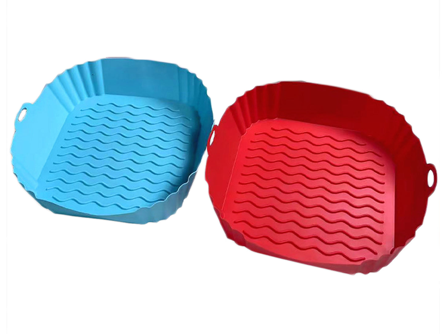 2pcs Square Silicone Air Fryer Liners Reusable Air Fryer Pot Air Fryer Inserts