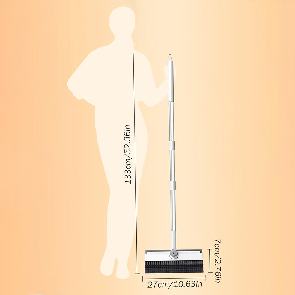 Long Handle Floor Scrub Brush Detachable Rotating V-Shaped Head Cleaning Tool