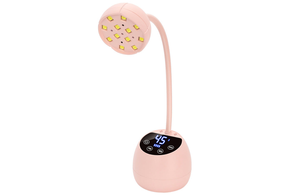 UV LED Nail Lamp Mini Cordless Gel Dryer With Adjustable Gooseneck For Gel Nails