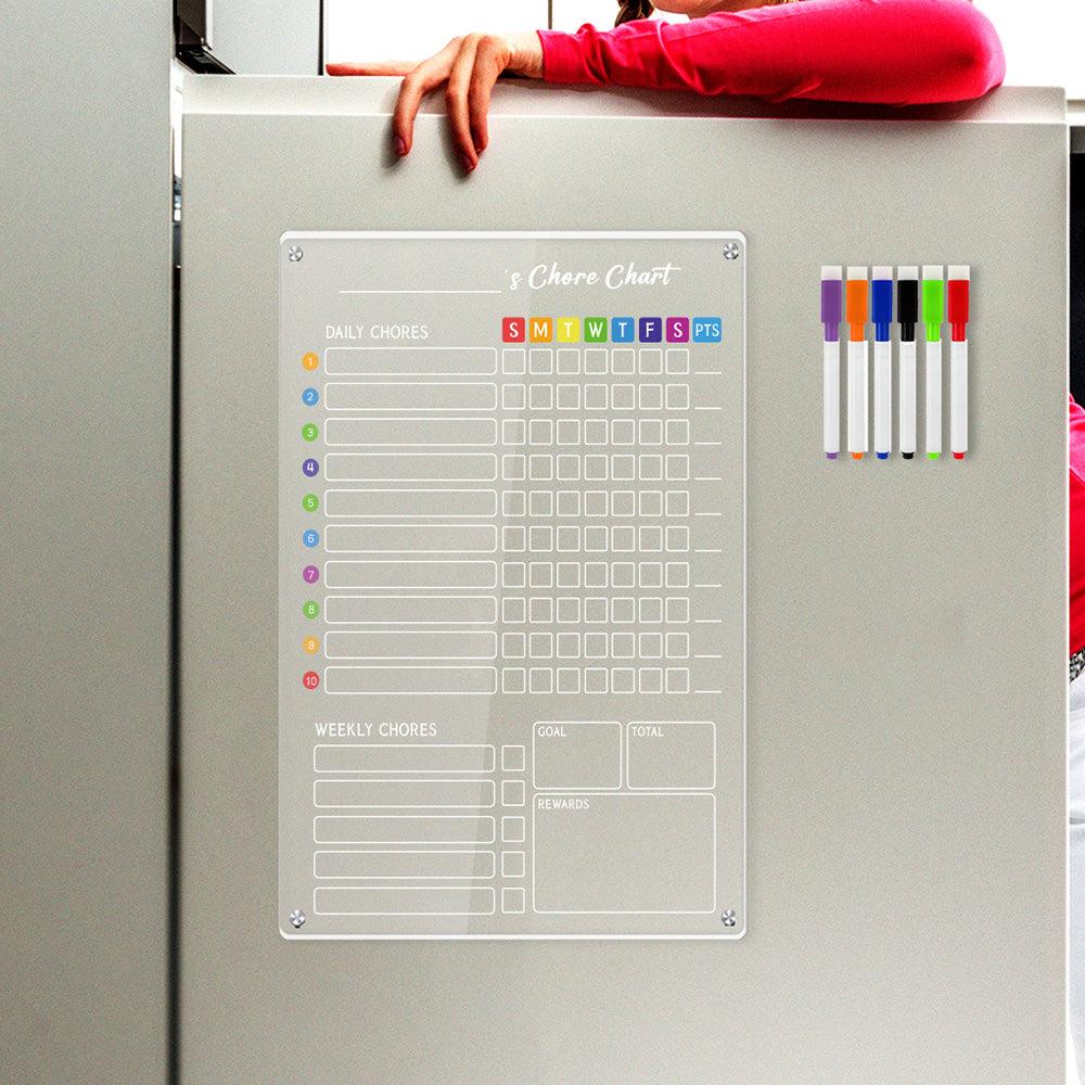 Acrylic Chore Chart Board Clear Dry Erase Checklist Chore Boars For Family Reward Chart