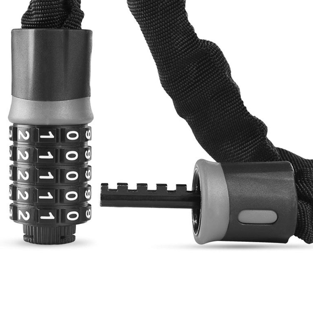 5-Digit Combination Bike Chain Lock Heavy Duty Keyless Anti-Theft Bicycle Lock