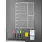 Clear Acrylic Meal Planner Magnetic Menu Board for Fridge with 6 Marker Pens