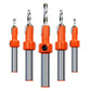 5 Piece 2.8 to 4.0mm Carbide Countersink Drill Bit Set for Woodworking