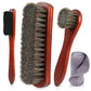 4Pcs Horsehair Shoe Brush Set Leather Cleaning Polishing Kit