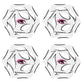 4 Sheets Eyeliner Stencil Kit Transparent Reusable Eye Shadow Stencil for Makeup