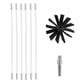 Chimney Cleaning Brush Kit for Fireplace and Flue with Extendable Rods