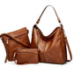 Leather Handbags Shoulder Bag and Purse Set for Women Gifts