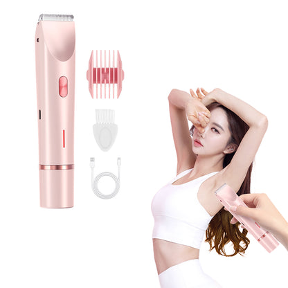 Dual Head Women Body Shaver Bikini Trimmer USB Rechargeable Hair Razor