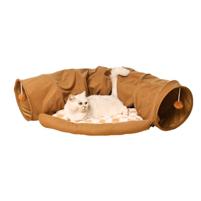 Cat Tunnel Bed 2-in-1 Play Tunnel and Sleeping Mat
