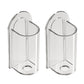 2Pcs Clear Wall-Mounted No-Drill Electric Toothbrush Holders