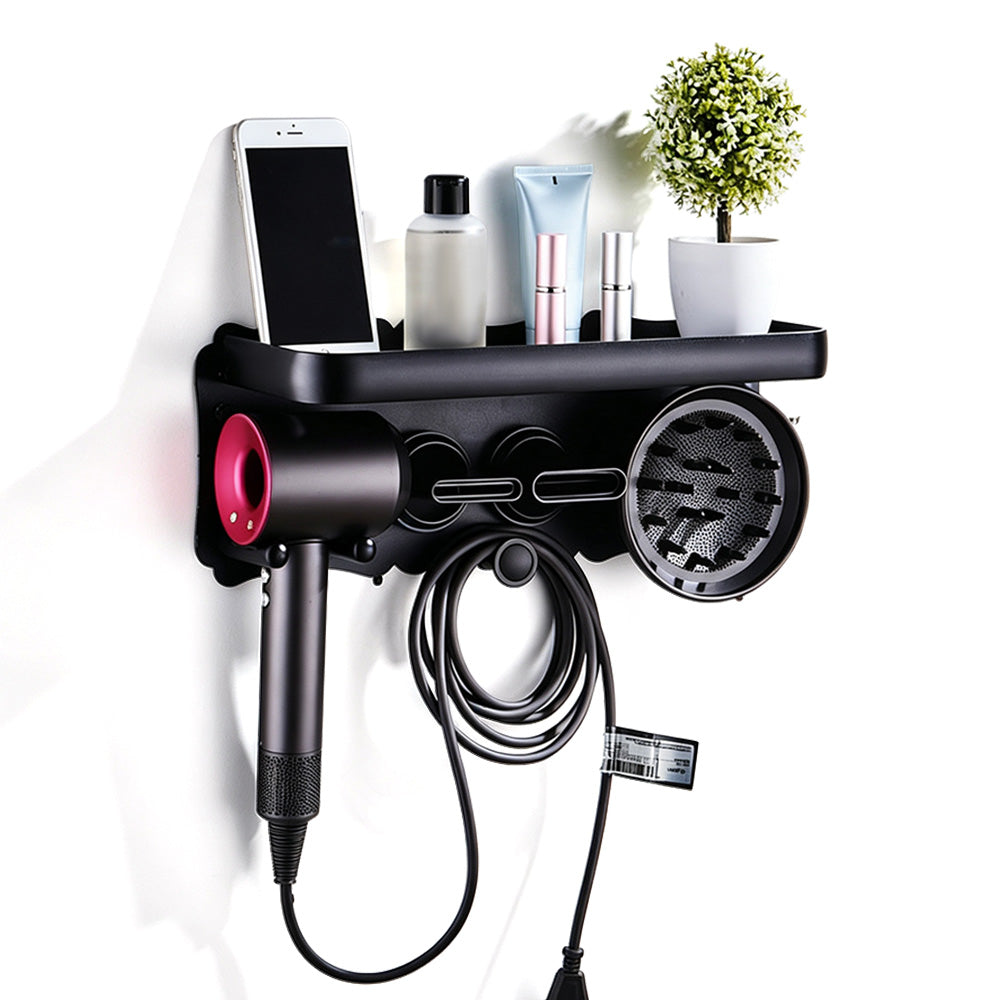 Aluminum Wall Mounted Hair Dryer Holder Compatible with Dyson Hair Dryer