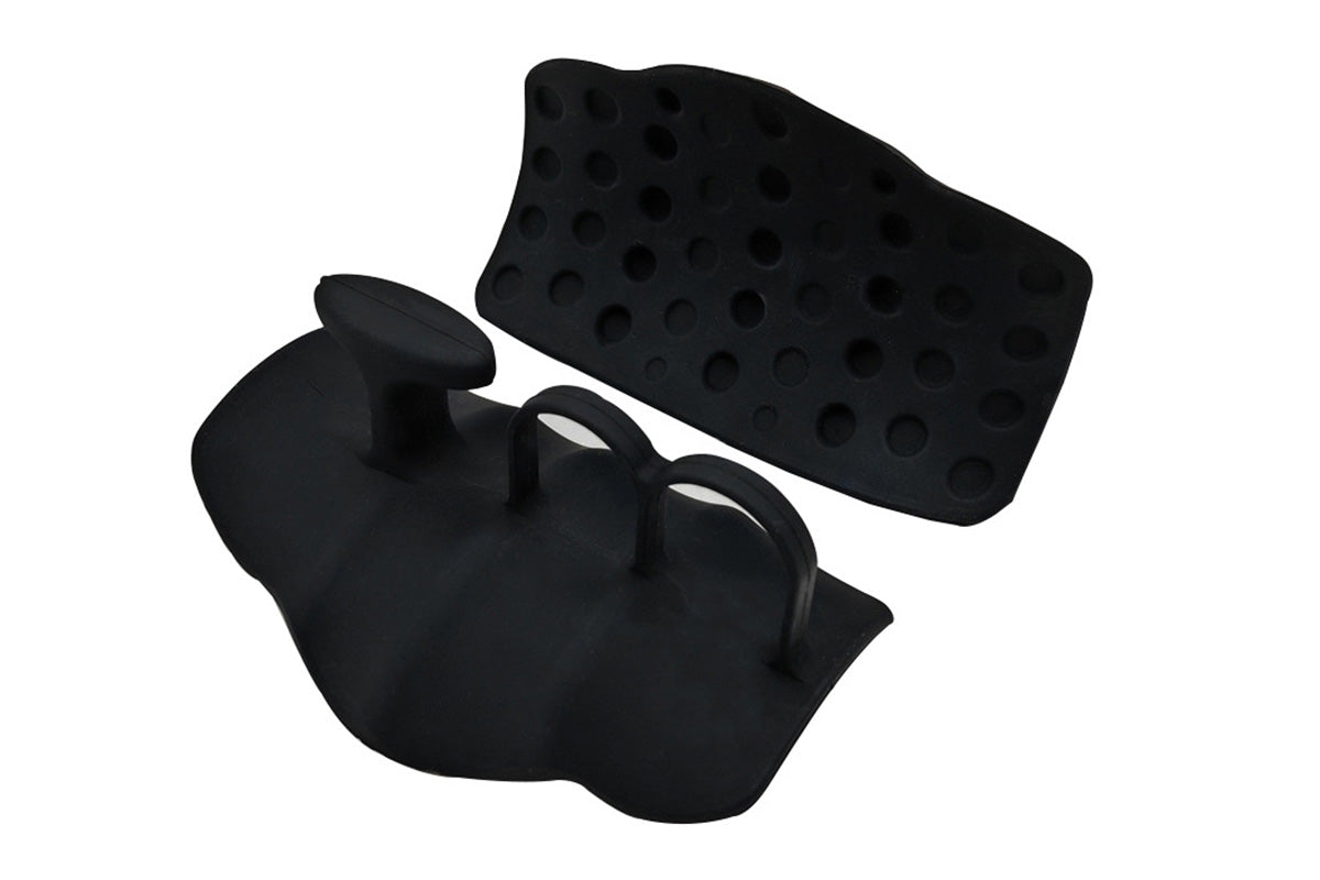 Anti-Slip Workout Grips Ergonomic Silicone Hand Guard Grips for Palm Protection-Black