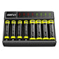 8 Slot Smart Battery Charger with LED Display for AA AAA NiMH Rechargeable Batteries
