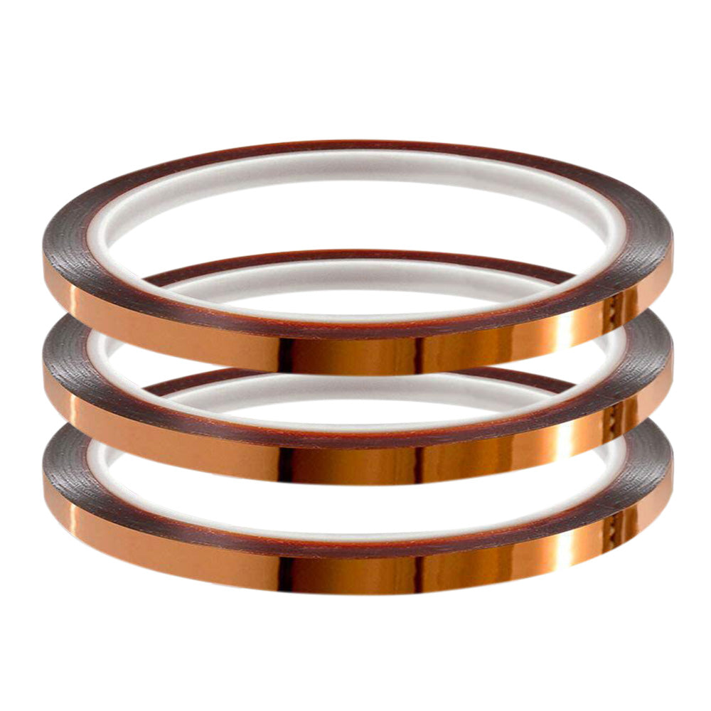 3 Rolls High Temperature Polyimide Tape for Sublimation Heat Transfer