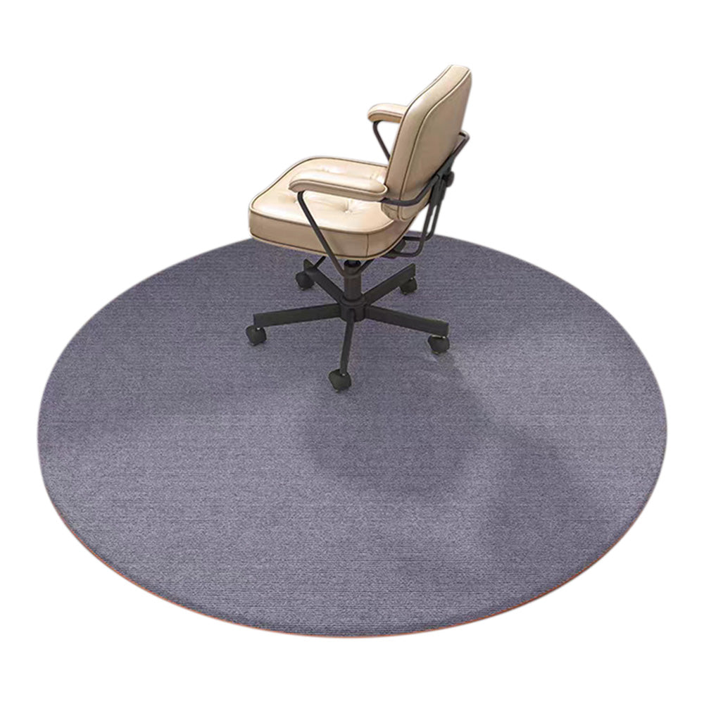Round Office Chair Mat Anti Slip Floor Protector for Home Office-Grey