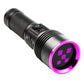 365nm Black Light UV Flashlight With LCD Display Rechargeable Torch Lamp