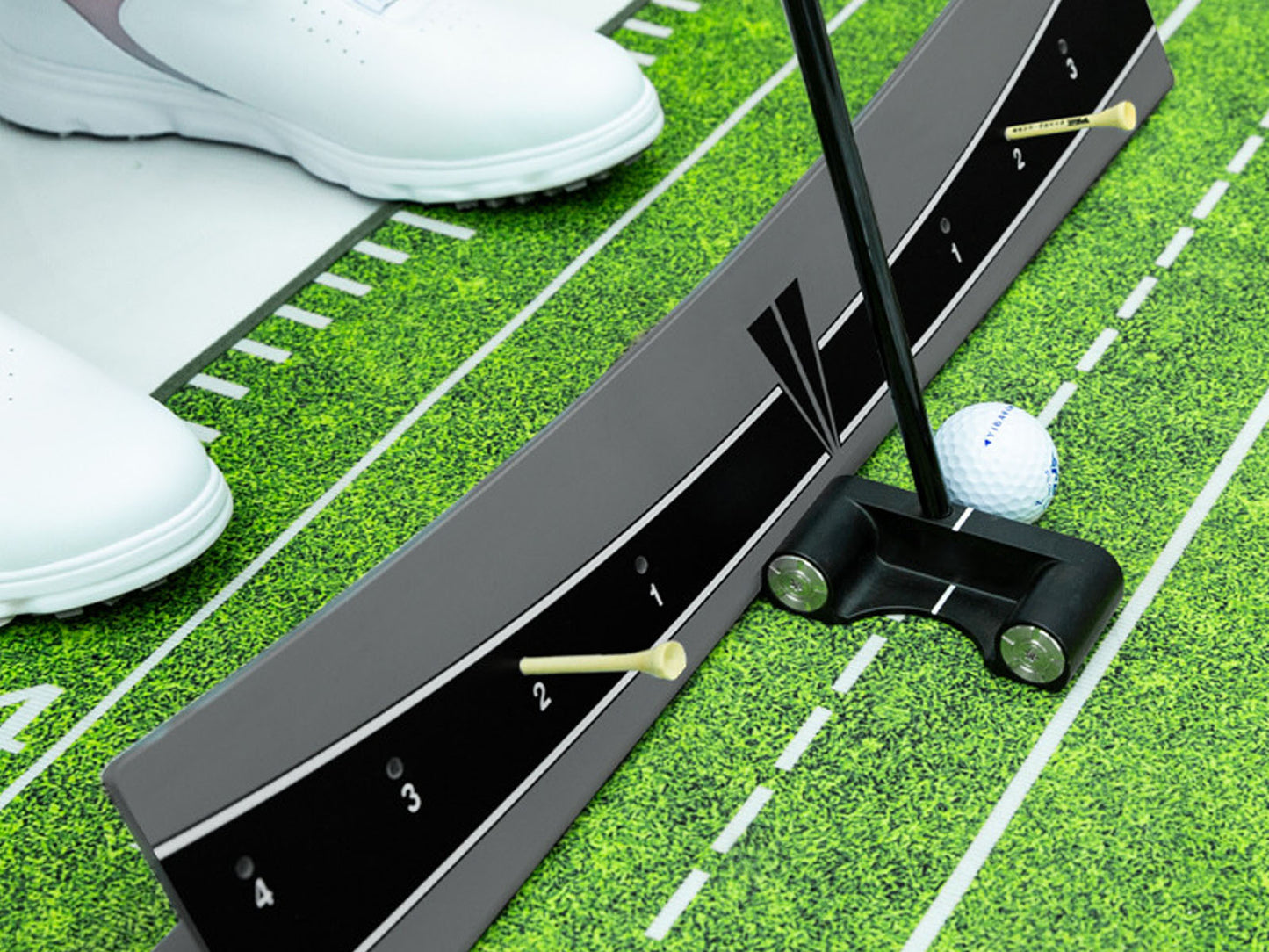Adjustable Golf Putter Trainer Balance Exerciser Track Calibration Tool