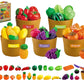 Pretend Play Food Set Cutting for Preschool Learning Kitchen Assorted Lot