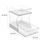 2-Tier Rotatable Pull-Out Storage Rack Kitchen Spice Organizer