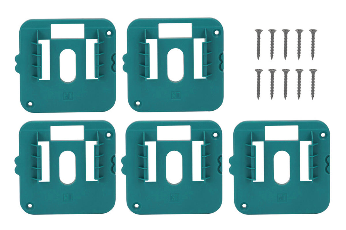 5Pcs Wall Mounted Battery Holders Compatible with Makita 18V Batteries