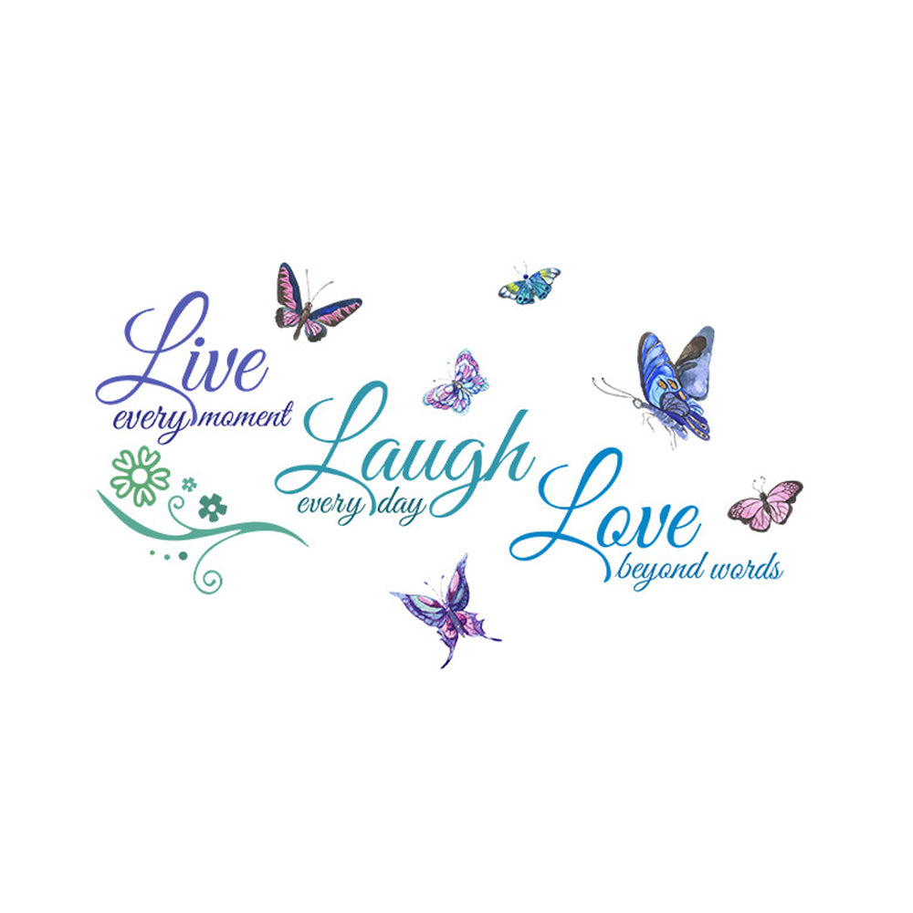 Colorful Live Love Laugh Wall Sticker Motivational Wall Decals