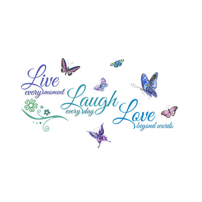 Colorful Live Love Laugh Wall Sticker Motivational Wall Decals