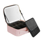 Portable Travel Makeup Case with LED Light and Mirror