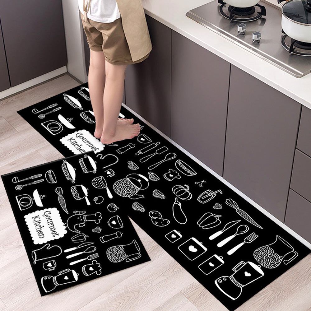 2-Piece Kitchen Floor Mat Set