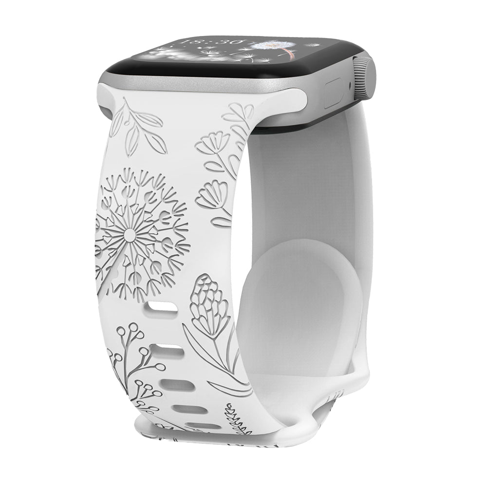 Dandelion Floral Wristband Replacement Strap for Apple Watch