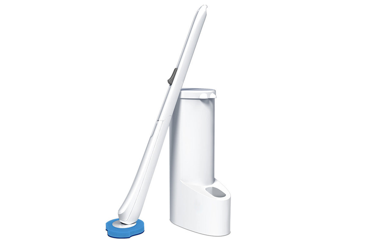 Disposable Toilet Brush Set with Replaceable Heads and Cleaning Liquid for Bathroom