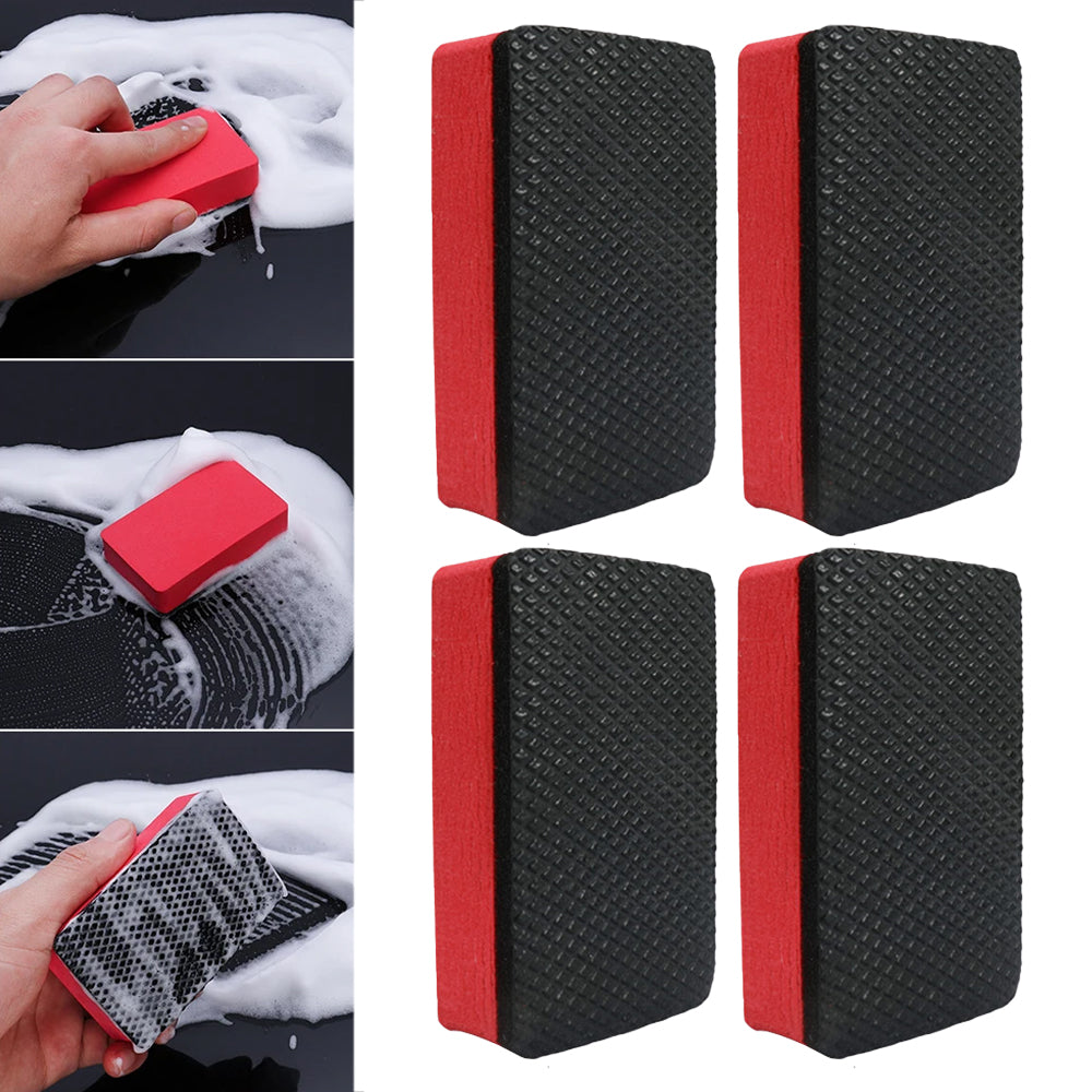 4Pcs Car Magic Clay Bar Wash Cleaner Sponge Block Wash Cleaner