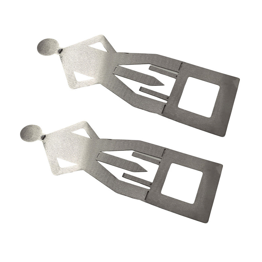 2Pcs Funny Man Shape Hot Dog Roaster Reusable Stainless Steel Sausage Holder for BBQ