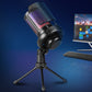 USB Gaming Microphone With RGB Indicator And Tripod Stand Condenser Microphone