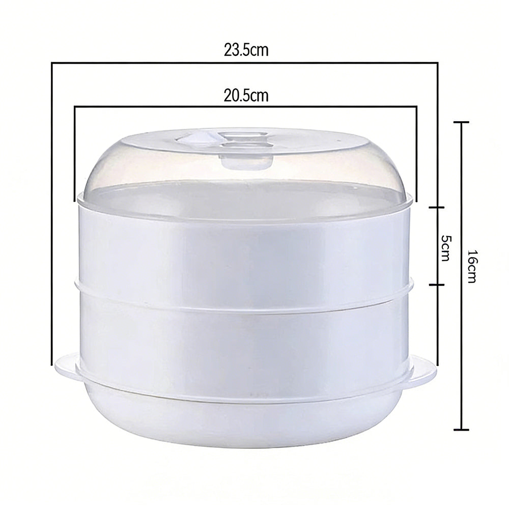 Microwave Double Layer Steamer Basket for Vegetables Dumplings