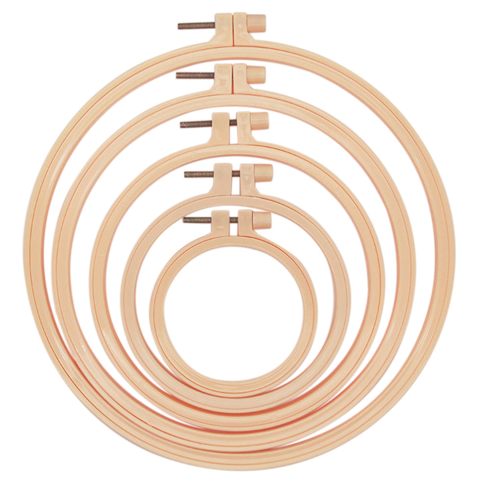 6 PCS Embroidery Hoops with 16 Needles Plastic Cross Stitch Hoops for Crafts