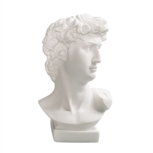 Resin Creative Human Head Sculpture Makeup Brush Storage Box Flower Pot Pen Holder