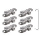 6 Pairs Speed Bike Chain Master Links with 1 Hook Bike Chain Connectors for Mountain Road Bike