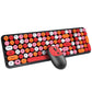 2.4GHz Wireless Keyboard And Mouse Combo With Round Key Caps