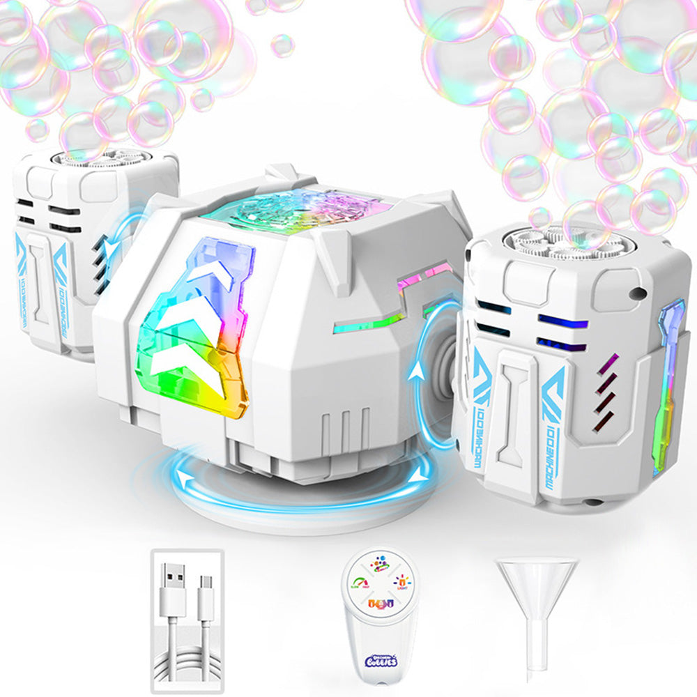 Rechargeable Bubble Machine with RGB Lights for Parties Weddings Events