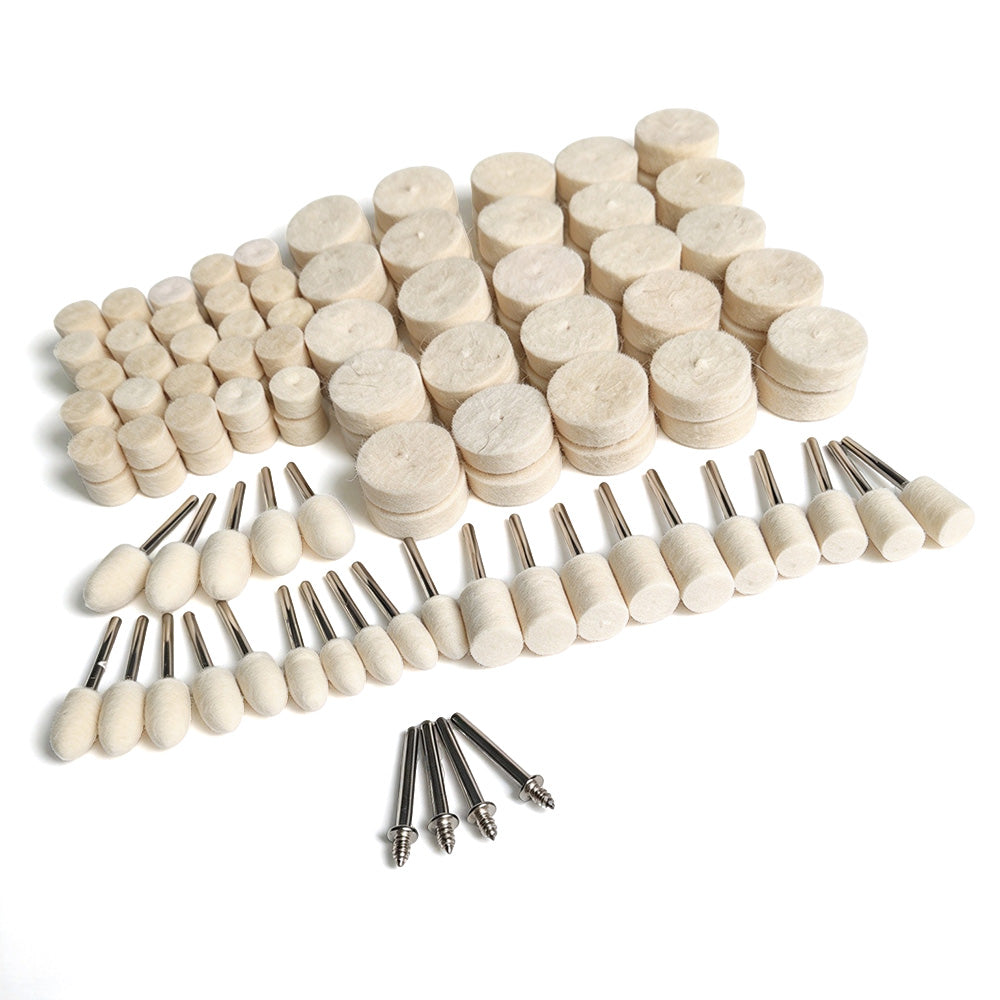 129 Piece Wool Buffing Wheel and Mounted Polishing Point Kit
