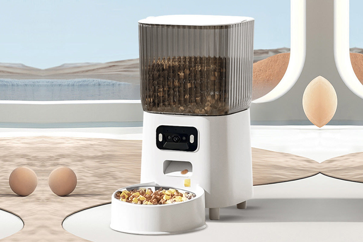 5L Automatic Pet Feeder with Camera and Dual Band WiFi White