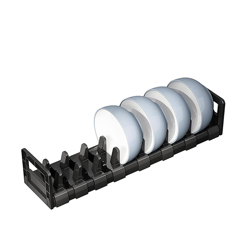 Aluminum Adjustable Cabinet Bowl Storage Shelf with Removable Card Slot