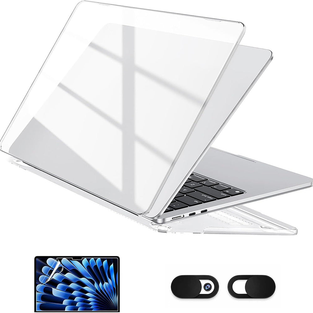 Transparent Case for MacBook Neo 13 Inch Hard Shell Cover Set with 1 Camera Lens Cover 1 Protective Film